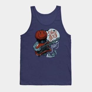 Pump Rock Society - Halloween Pumpkin Playing Guitar Tank Top